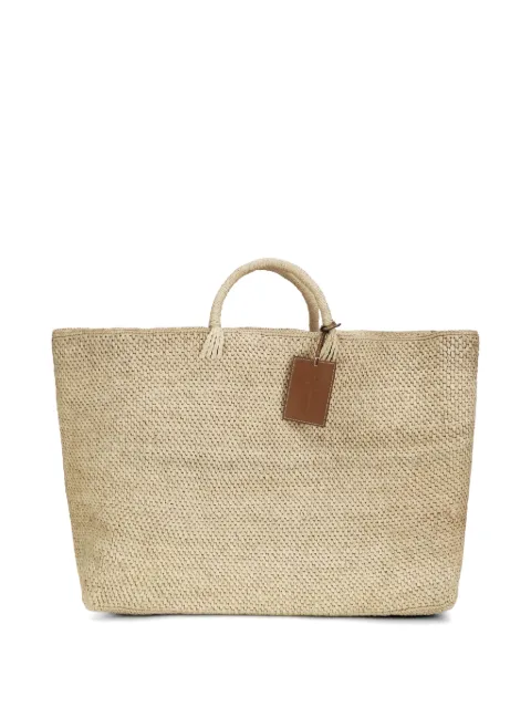 Manebi maxi Saona woven tote bag Neutrals V88VT