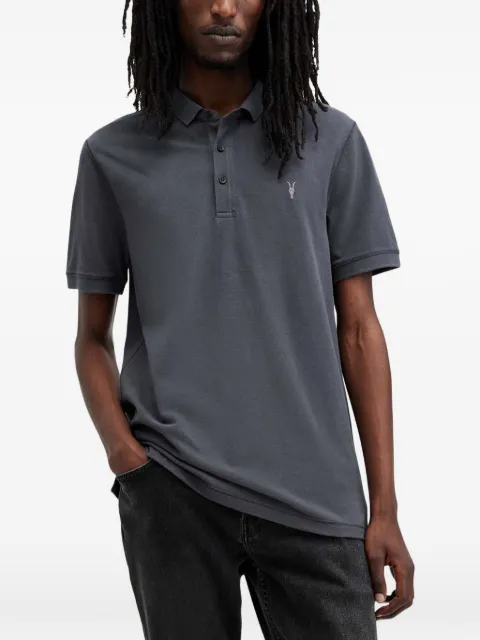 AllSaints Reform logo-embroidered piqué polo shirt Grey M075PB