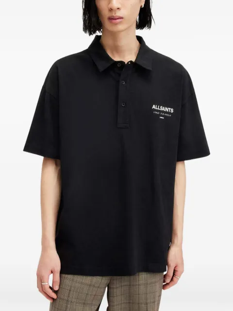 AllSaints Underground short-sleeved polo shirt Black M047PA