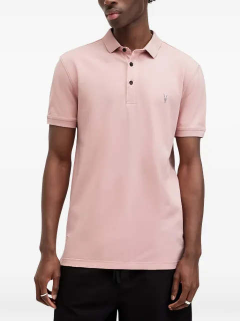 AllSaints buttoned polo shirt Pink MD051H