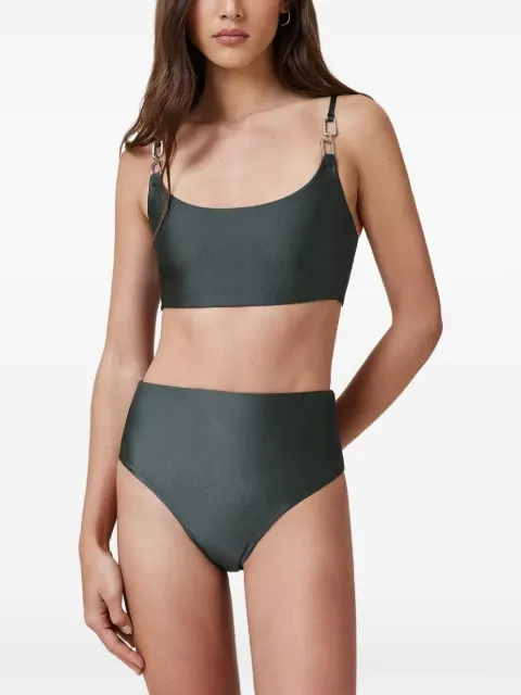 AllSaints Talaria high-waisted bikini bottoms Green W019WC