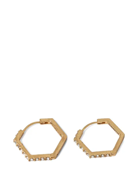 AllSaints embellished hoop earrings Gold 37527084BRS711