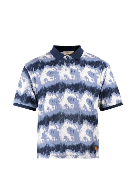 Maison hideout pattern short-sleeve polo shirt Blue CLOUDPOLOSHIRT