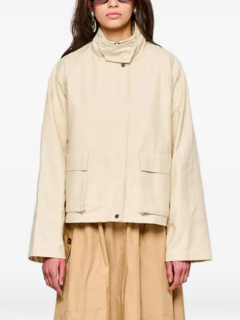 OOF WEAR cotton single-breasted coat Neutrals 261WOOF56000OOWC
