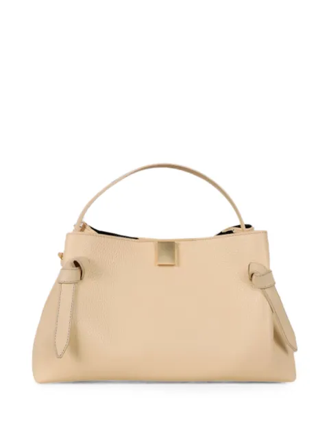 Yuzefi knot-detail leather handbag Neutrals YUZSS26HBGZL068