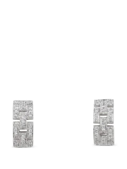 Cartier diamond hoop earrings Silver 428250