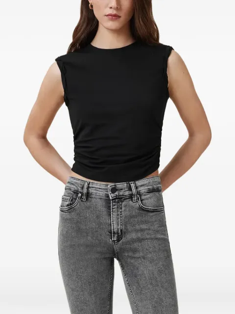 AllSaints West ruched sleeveless top Black W214JA