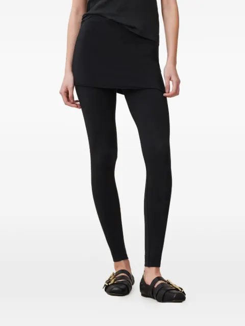 AllSaints layered-design trousers Black W079TD