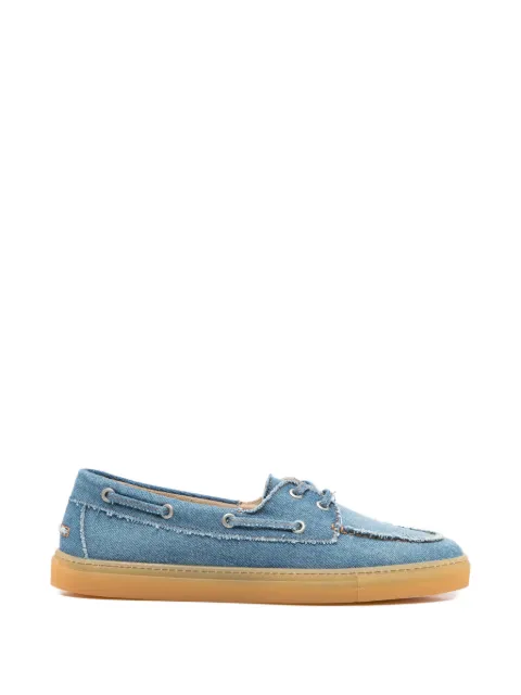 Copenhagen frayed lace-up boat shoes Blue S6CPH160DEN