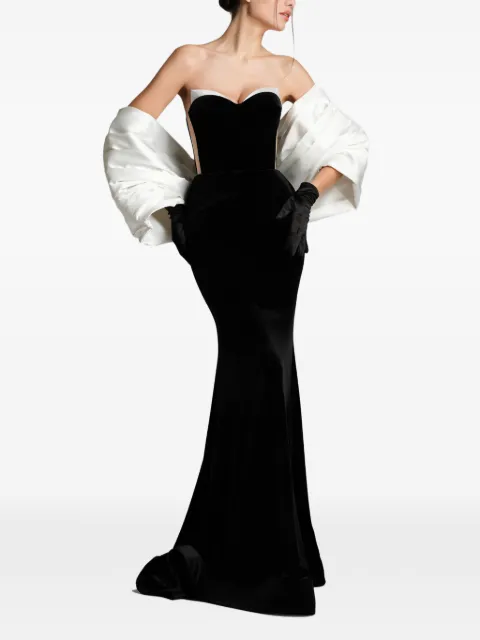 IMROSKA strapless backless dress Black TUXEDOSCOMPLETE
