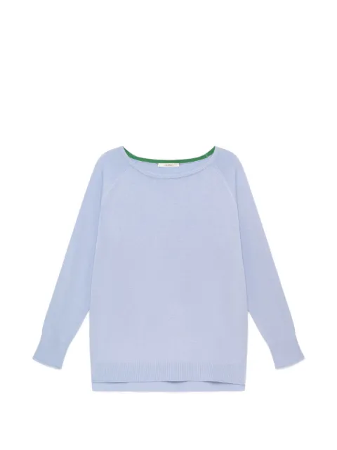 MALIPARMI contrasting trim sweater Blue JQ50787807481001