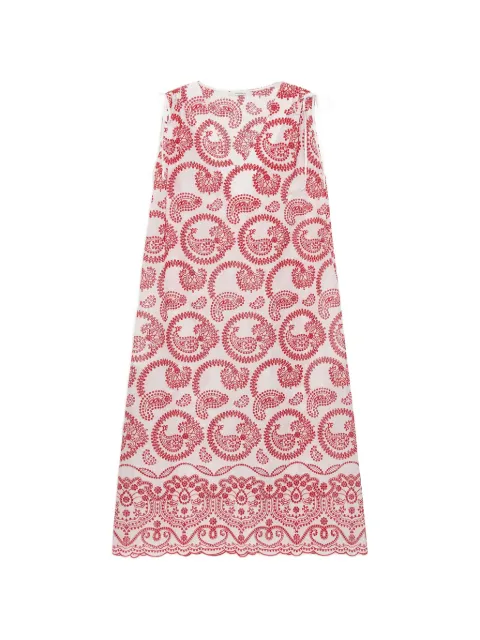 MALIPARMI broderie midi dress White JF669315218B3037