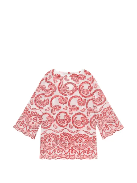 MALIPARMI broderie shirt Red JM558115218B3037