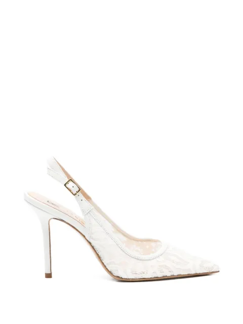 Fabio Rusconi lace slingback pumps White E2832AGLIANA