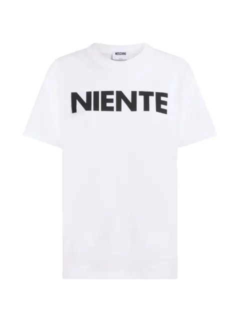 Moschino printed organic cotton jersey T-shirt White A07080441