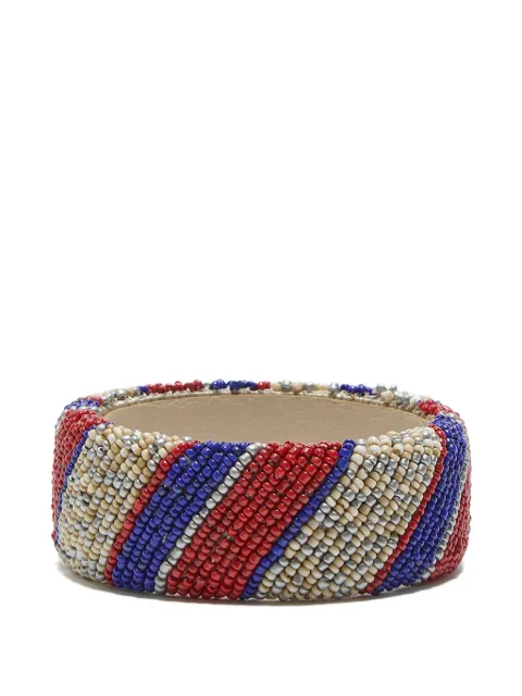 MALIPARMI striped beaded bracelet Red TB02619126930B80