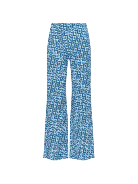MALIPARMI flared patterned trousers Blue JH400970675A8190