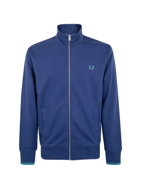 Fred Perry logo-embroidered zip-up sweatshirt Blue FPJ132757