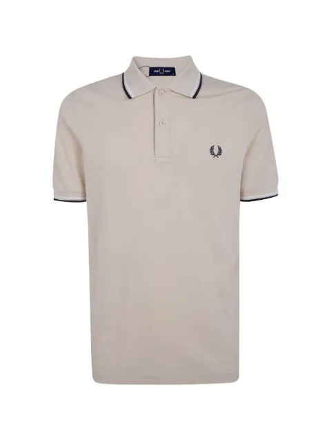 Fred Perry twin-tipped pique polo shirt Neutrals FPM3600P57