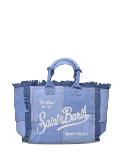 MC2 Saint Barth Colette fringed tote bag Blue COL000100402LDENIM
