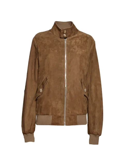 blusotto suede zip-up jacket Brown P346CAMOSCIOTORTORA