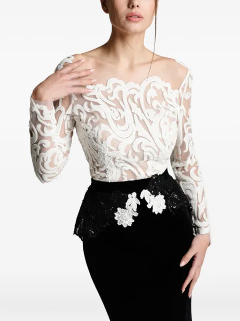 IMROSKA open back floral dress Black IMROSKA25