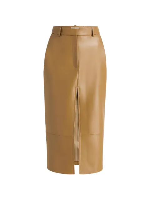 KHAITE Winton lambskin pencil skirt Brown 41851012980