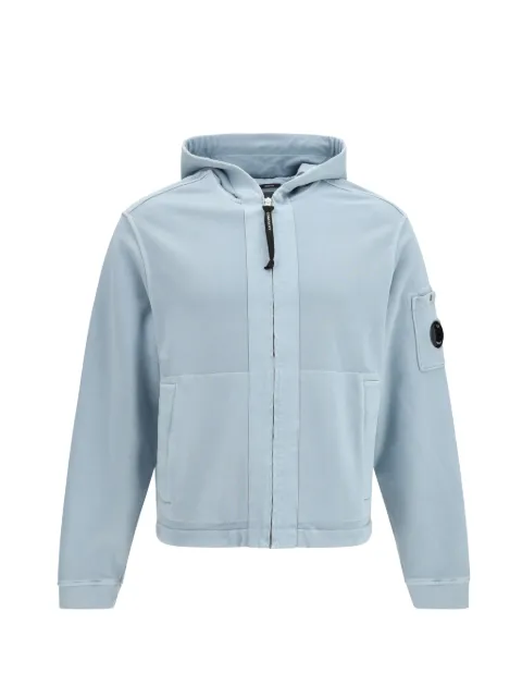 C.P. Company logo-detail hoodie Blue 20CMSS039A110044R809