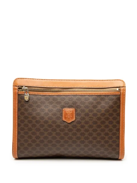 Celine Pre-Owned 1992 Macadam Coated Canvas clutch bag Brown LI6UE3YP040ZWQ4P