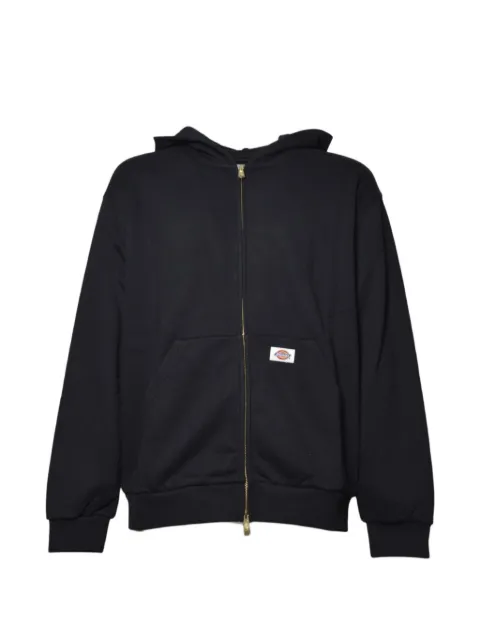 DICKIES logo-patch zip-up hoodie Black DK0A89PRBLK1