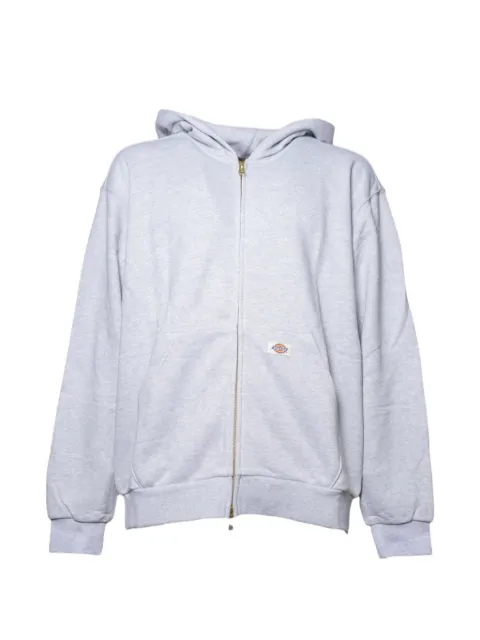 DICKIES Fostoria logo-patch zip-up hoodie Grey DK0A89PRA281