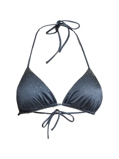 MC2 Saint Barth crystal-embellished halterneck bikini top Grey ANNA00100232L16H