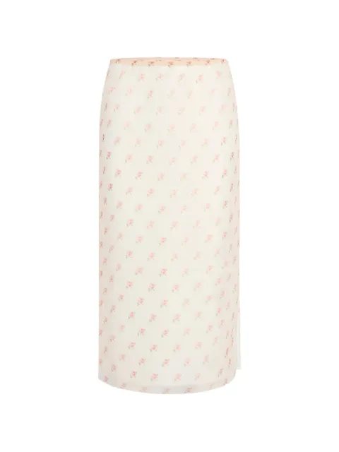 KHAITE silk skirt Pink 41863436510