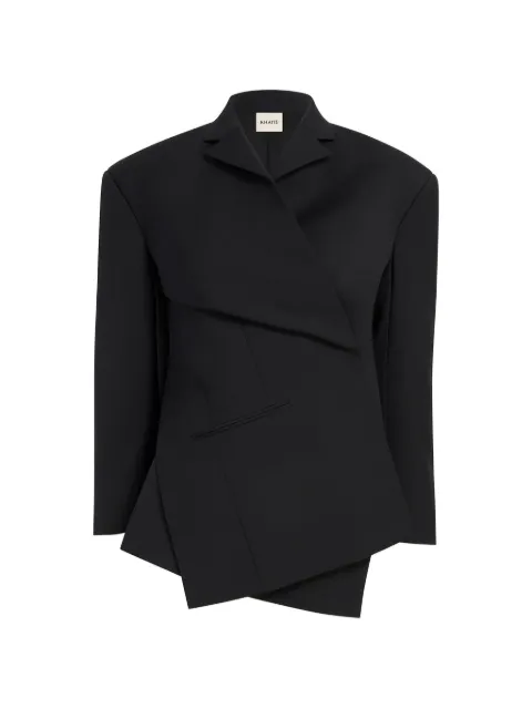 KHAITE wrap blazer jacket Black 6231582200