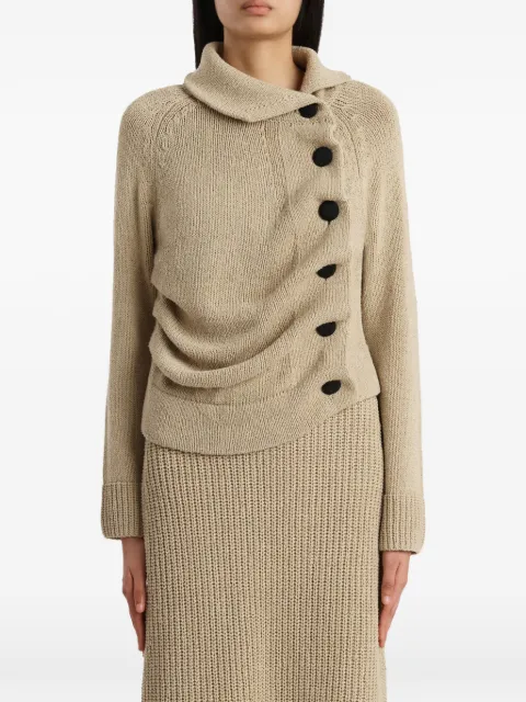 KHAITE front buttton cardigan Neutrals 9813458963