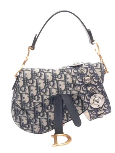 Christian Dior Pre-Owned 2021-2026 Mini Oblique Canvas Saddle Bag satchel Brown ZCJ6GGWLOM3QSPUN