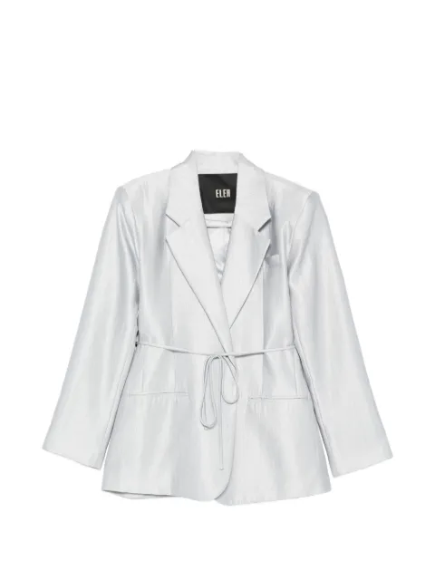 Eleh tie-belt blazer Blue SS260402CELESTE