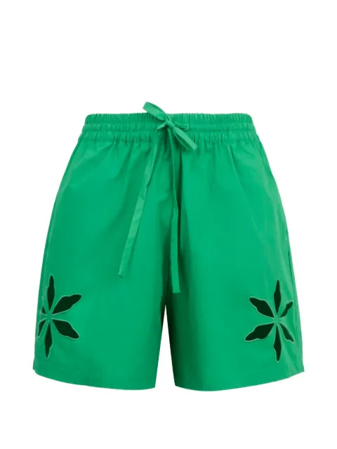 Mira Mikati cut-out floral shorts Green SRT005B