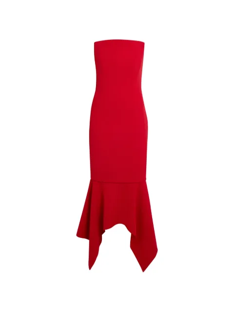 Safiyaa Tegan asymmetric midi dress Red D12401HC119