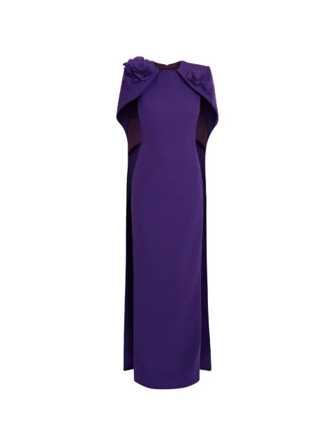 Safiyaa Lennox floral-appliqué maxi dress Purple DL14601E215