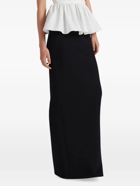 Safiyaa Sidha high-waisted column maxi skirt Black SK521
