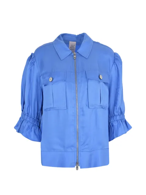 Cinq A Sept Holly puff-sleeve jacket Blue ZJ396304Z