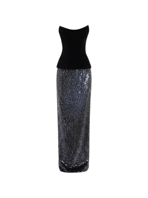 Safiyaa Aiden corset-style maxi dress Black DL15081