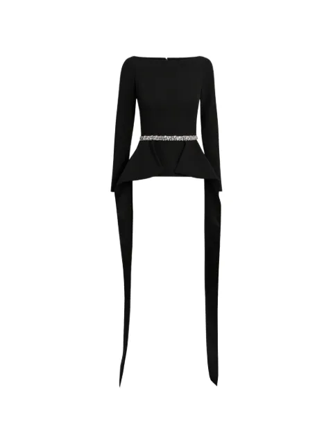 Safiyaa Dylan crystal-embellished peplum top Black T6811BE681E216