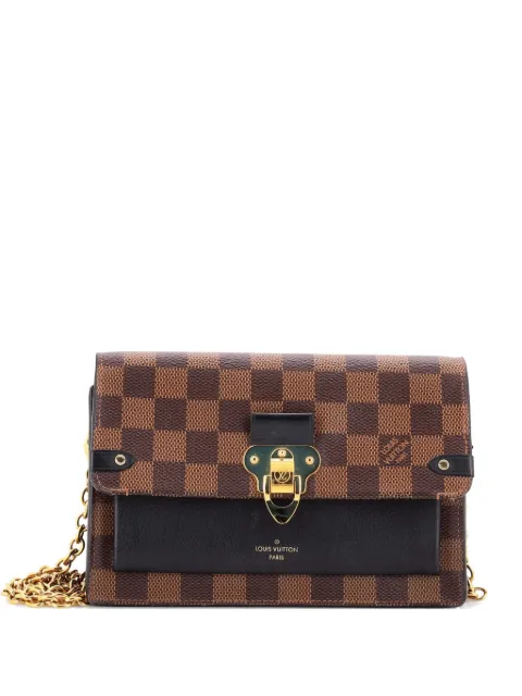 Louis Vuitton Pre-Owned Vavin Chain Wallet NM Damier with Leather crossbody bag Brown W7XSKF295J63BETL