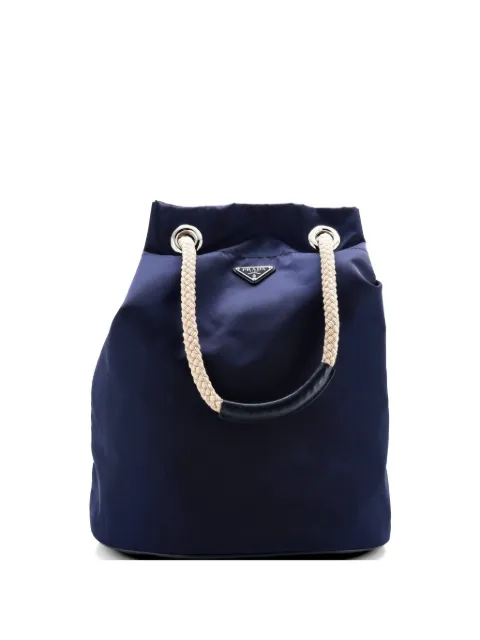 Prada Pre-Owned Mariner Re-Nylon Medium bucket bag Blue BHO3MKXJL1DK0Z6G