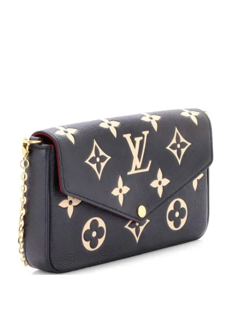 Louis Vuitton Pre-Owned Felicie Pochette Bicolor Monogram Empreinte Giant crossbody bag Black E34C4FM07OFFBYW3