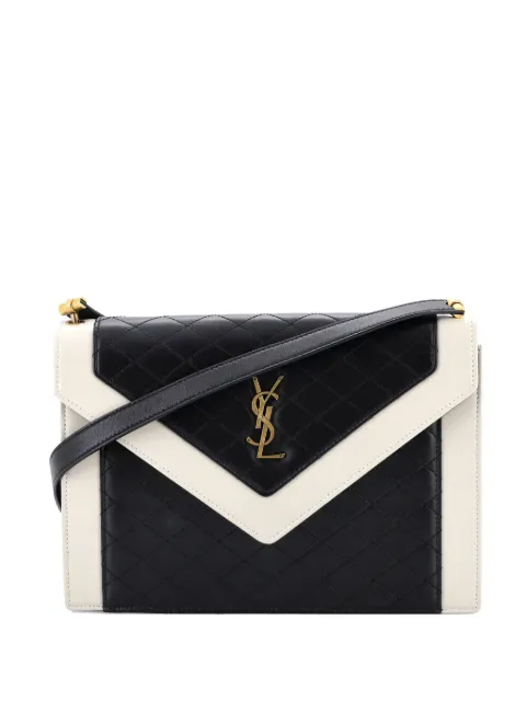 Saint Laurent Pre-Owned Gaby Envelope Satchel Quilted Leather crossbody bag Black 4U62YKI1N3QCLYU4