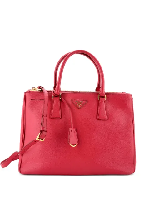 Prada Pre-Owned Double Zip Lux Saffiano Leather Medium tote bag Pink X2HW0T9I63NGUC7E