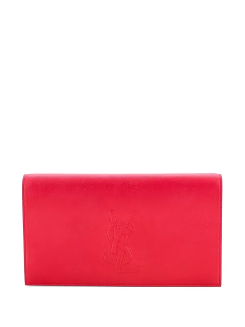 Saint Laurent Pre-Owned Belle de Jour Leather Large clutch bag Pink JXP14C41W201WUND